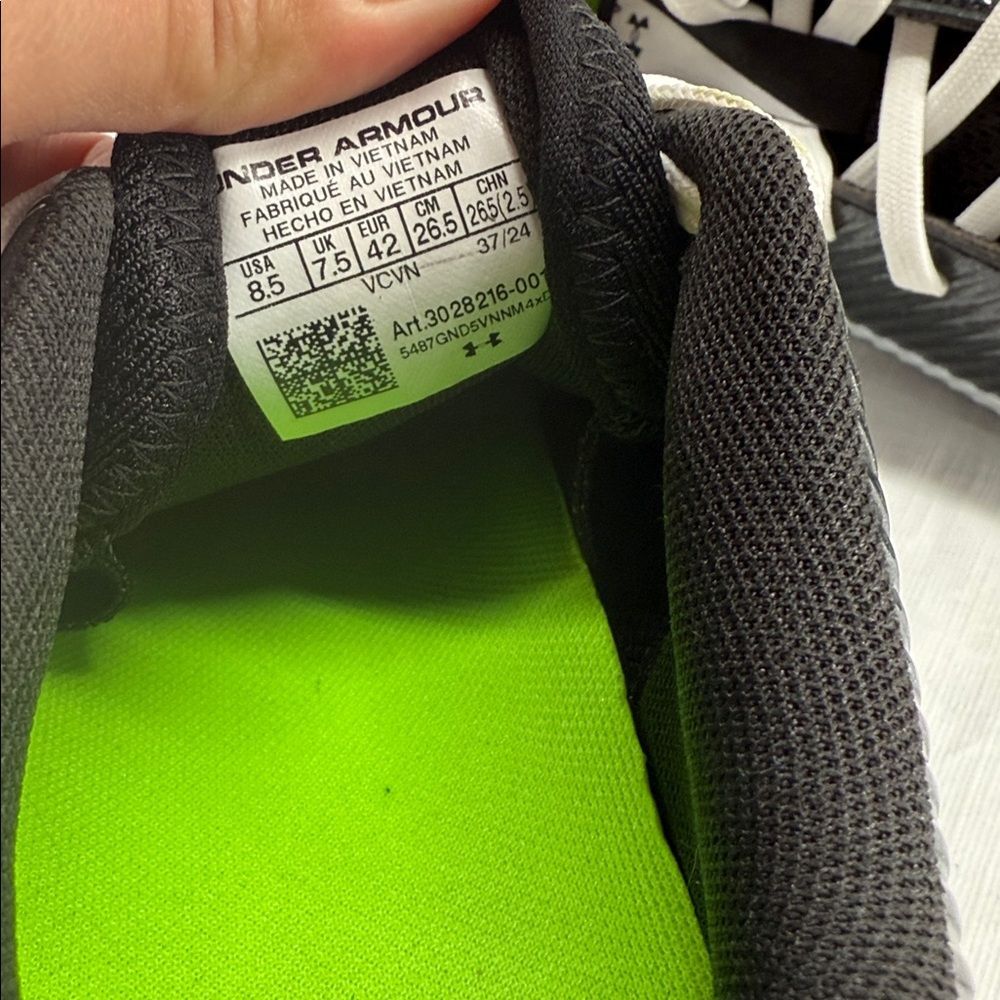 Under Armour Shoes Mensn 8.5 Blur Select Black White Football Cleats - Picture 10 of 10